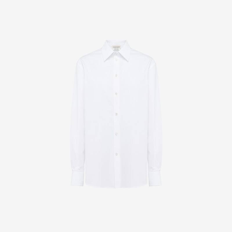 Alexander McQueen Women's White Oversized Men's Shirt - 44 (Cotton)